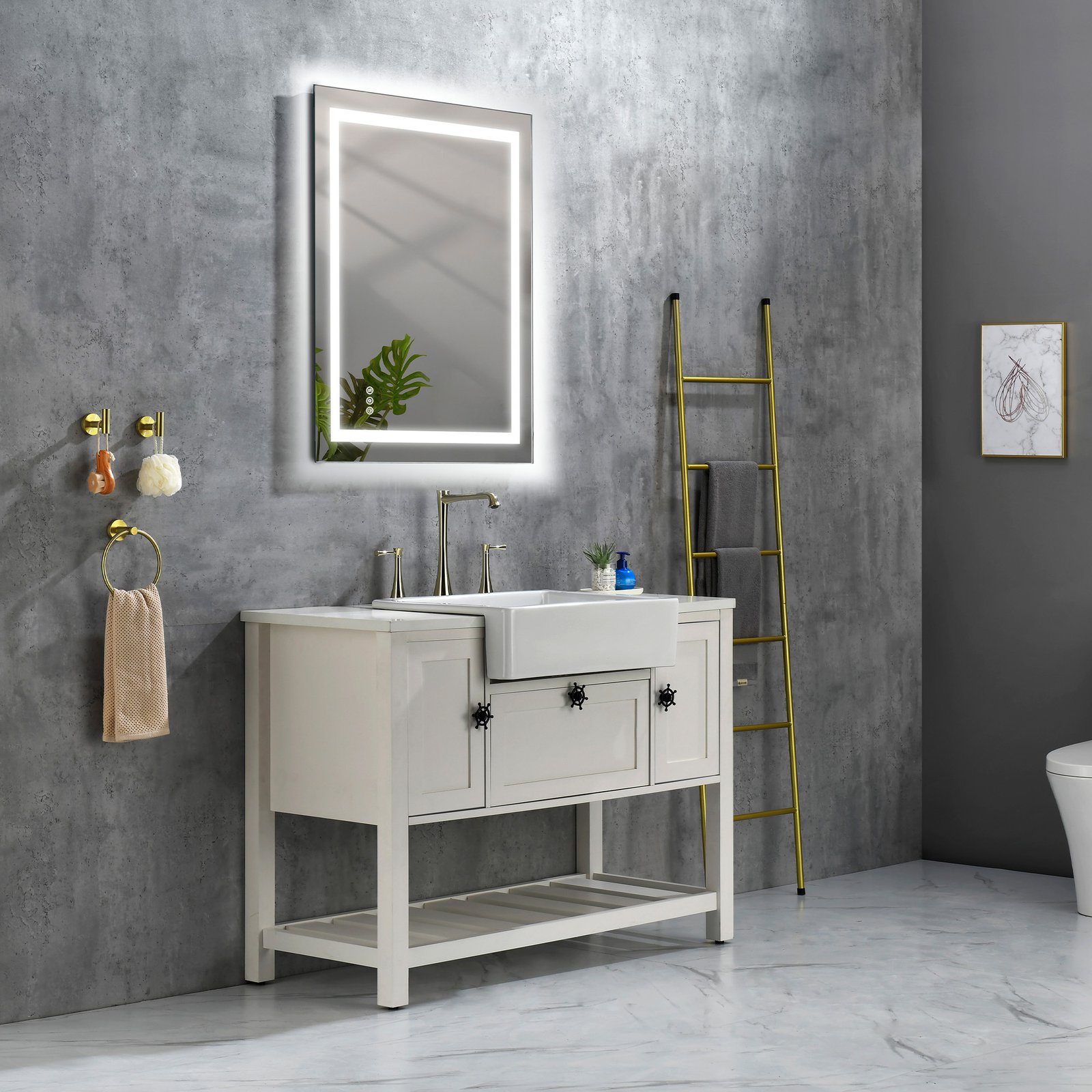 36x28 Inch LED Bathroom Mirror - Image 2