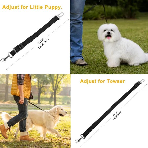 2Pcs Pet Dog Seat Belt Leash Adjustable Pet Dog Cat Safety Leads Harness - Image 6