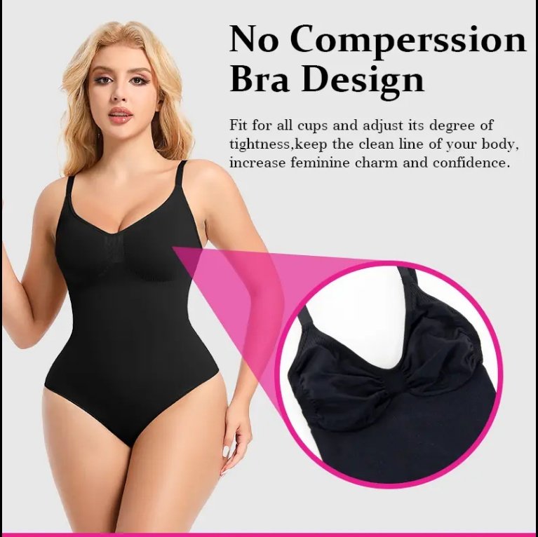 SEAMLESS One Piece Bodyshaper Ladies Shapewear Swimsuit Solid Color Stretch Full Bust Nylon Spandex Bodyshaper For Woman - Image 3