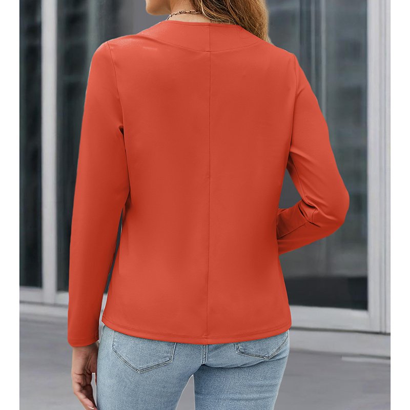 Women Plus Size Casual Blazer Open Front Long Sleeve Work Office Cardigan Jackets - Image 9