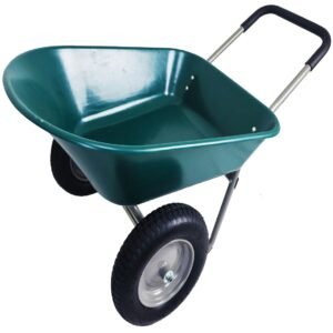 Only Supports Self Pickup Dual-Wheel Home Garden Yard Utility Wheelbarrow Cart With Built-in Stand