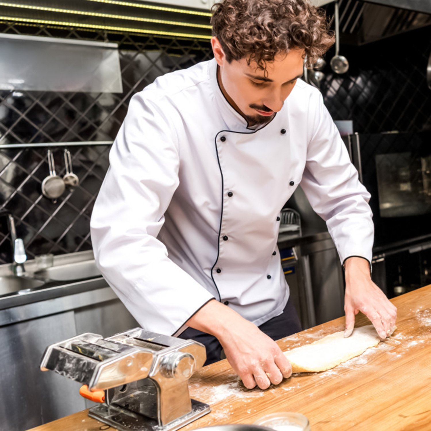 1Pc Pasta Maker Roller Machine Fettuccine Noodle Maker 9 Thickness Settings Stainless Steel - Image 3