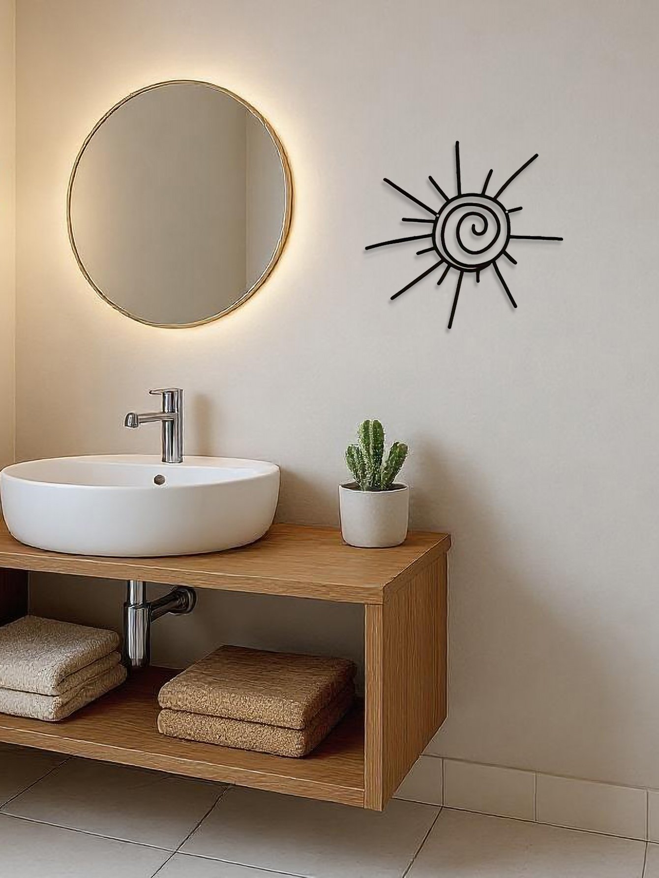 Showcase Your Style With This Sunburst Wall Art - Bohemian Handmade Metal Design - Image 4