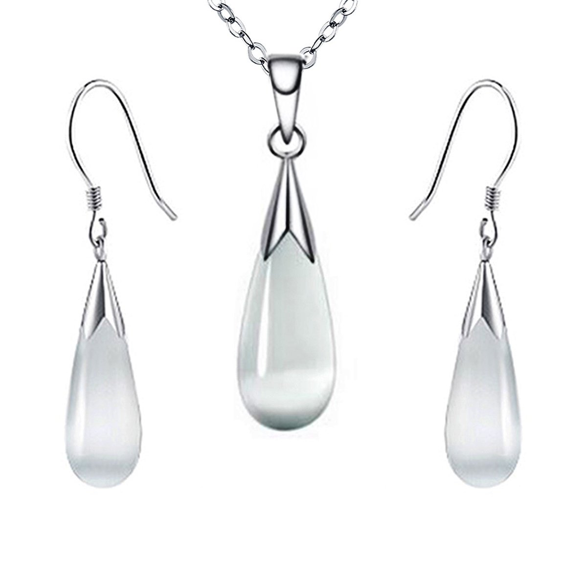 Water Drop Pendant Jewelry Set - Image 2