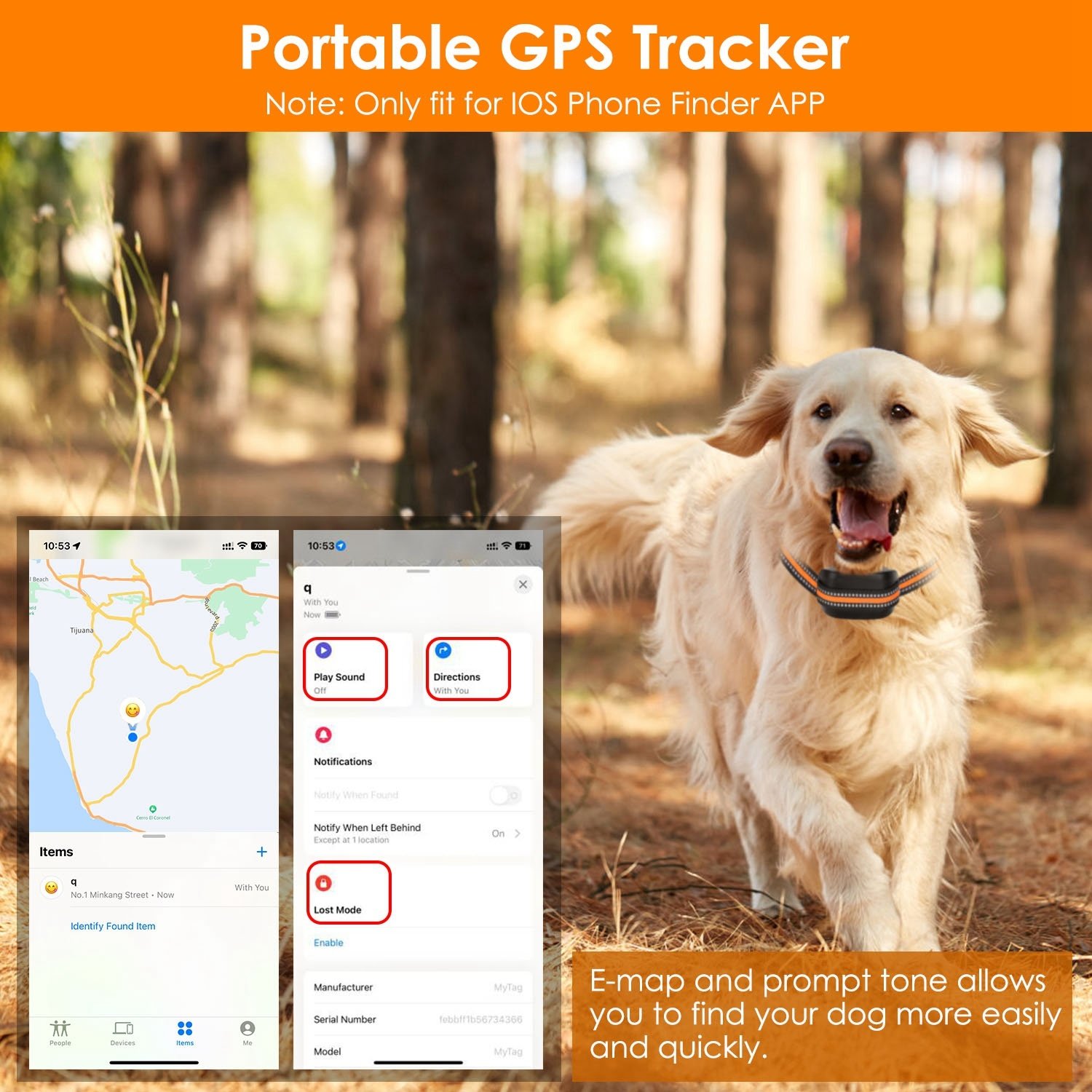 2 In 1 Dog GPS Fence Tracker Wireless GPS Dog Fence GPS Dog Collar With 32-2887FT Radius IPX6 Waterproof For Small Medium Large Dogs - Image 4