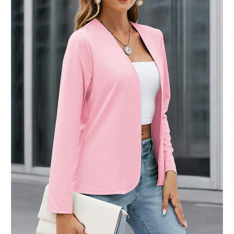 Women Plus Size Casual Blazer Open Front Long Sleeve Work Office Cardigan Jackets - Image 2