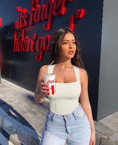 Women's U-neck Sleeveless Vest Tight Jumpsuit - Image 2