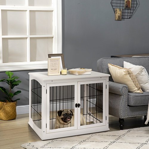 Small Kennel End Table With Two Open Sides And Lockable Door - Image 5