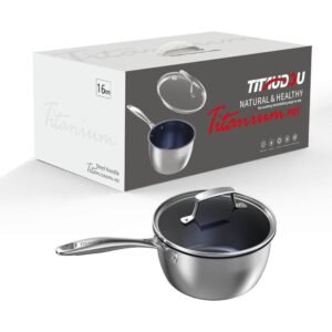 2.2 Quart Titanium Alloy Stainless Steel Multifunctional Household PFOA-free Non-stick Frying Pan With Lid, Dishwasher-safe, Oven-safe, Suitable For All Stovetops