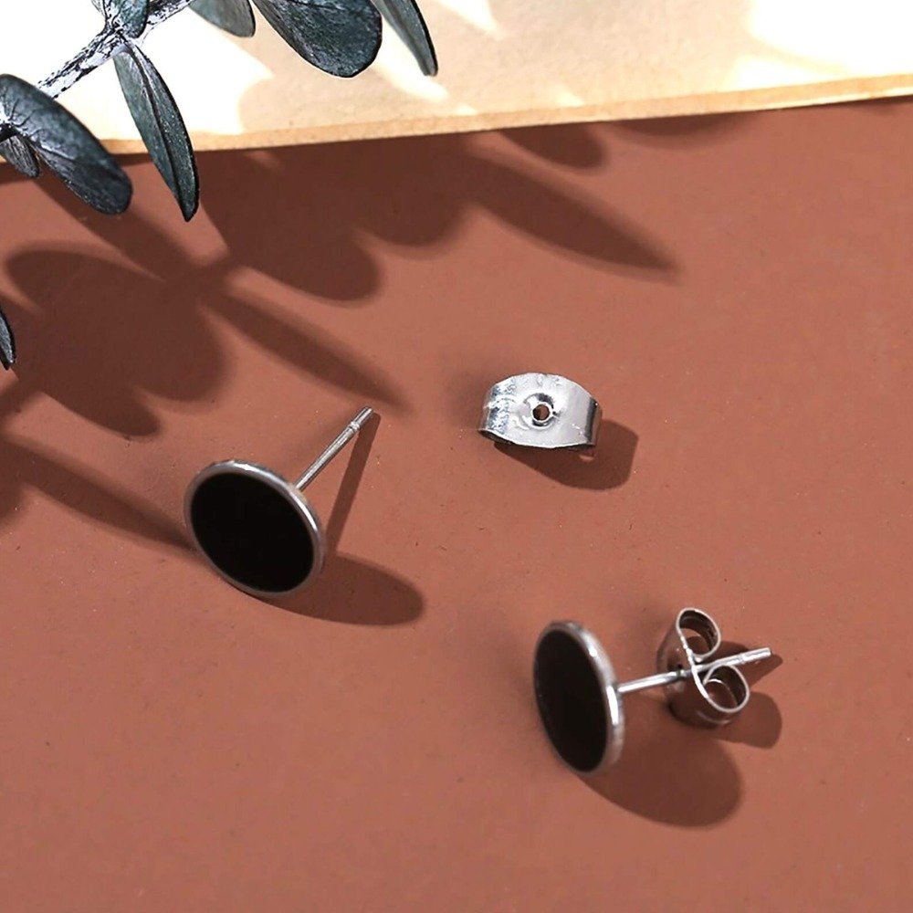 Stainless Steel Pierced Earrings - Image 5