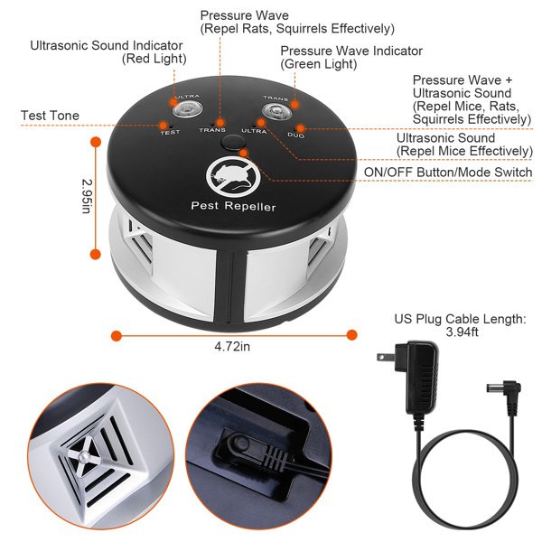 360 Degree Ultrasonic Pest Repellent, Electronic Plug-in Pest Control, Pursuer, Blocker - Image 10
