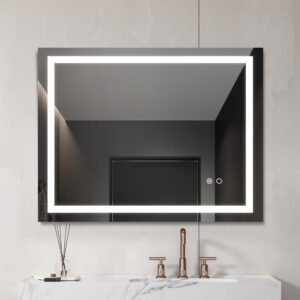 LED Bathroom Mirror With Touch Button Control