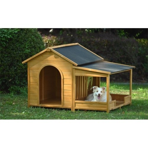 Large Wooden Dog House With Porch - Image 9