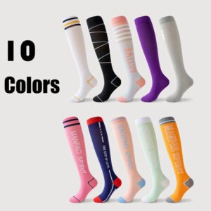10 Pairs Womens Running Compression Socks Crew Athletic Hiking Wicking Cushioned Anti-odor And Breathable For Running Hiking Cycling Fitness