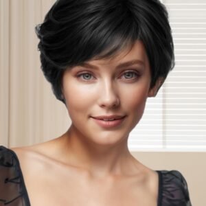 Natural Black Short Bob Wig
