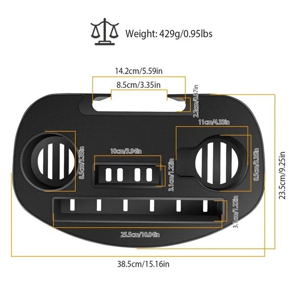 Zero Gravity Chair Cup Holder Clip On Side Tray W Beverage Can Mobile Devices Slots - Image 2