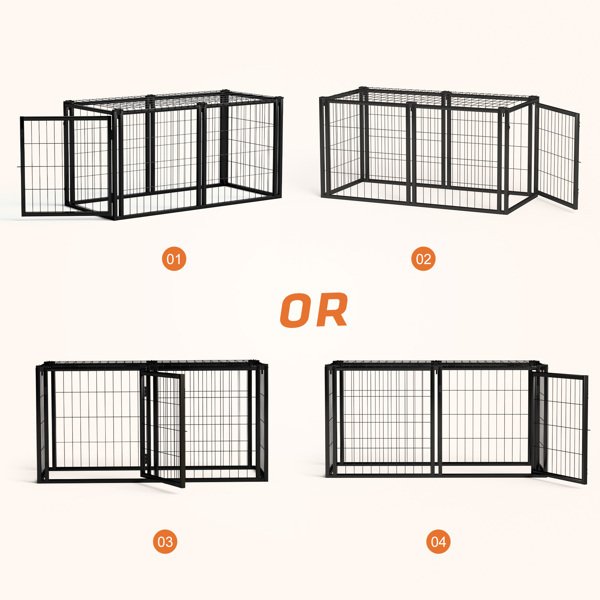 Dog Cage 47.2 Inches, Suitable For Small And Medium-sized Dogs, With A Top Dog Fence, Pet Cage, Indoor, Black. 47.2 Inches Long X 22 Inches Wide X 24 Inches High. - Image 10