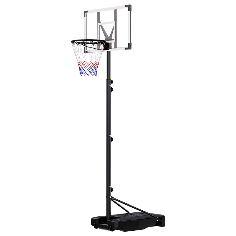 TotheCORE Basketball Stand 5.25-8.53 Ft Adjustable Portable Basketball Hoop & Goal With PC Backplate, Large Base And Wheels