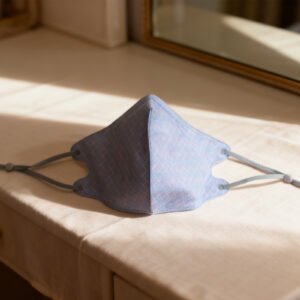 3D Houndstooth Mask-Blue 3976