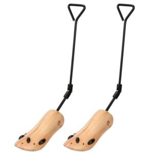 One Pair Boot Stretcher Adjustable Width Shoe Shaper Wooden Boot Widener Expander For Men