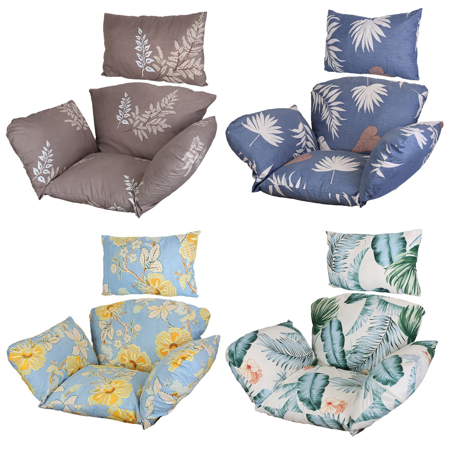 1Pc Egg Chair Cushion Hanging Basket Seat Cushion Thicken Soft Egg Swing Chair Pad Hanging Egg Chair Cushion With Headrest - Image 2