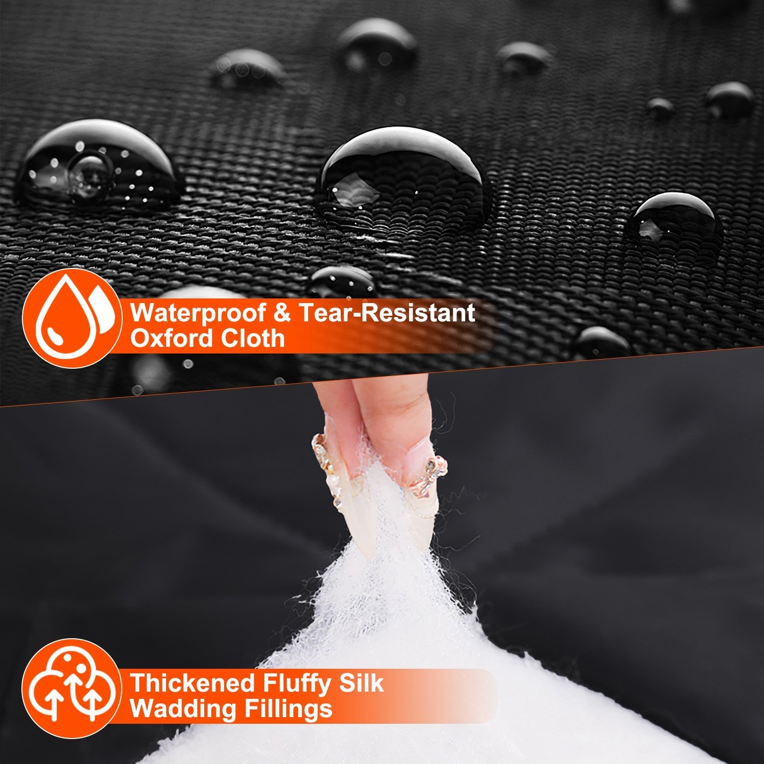 1Pc 16x7FT Magnetic Thermal Insulated Garage Door Curtain For Winter Two Car Garage Screen With Magnetic Closure 8 Roll Up Buckle Straps For Two Cars Weatherproof Windproof Soundproof - Image 9