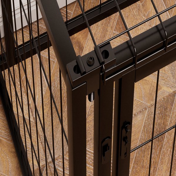 Dog Cage 47.2 Inches, Suitable For Small And Medium-sized Dogs, With A Top Dog Fence, Pet Cage, Indoor, Black. 47.2 Inches Long X 22 Inches Wide X 24 Inches High. - Image 5