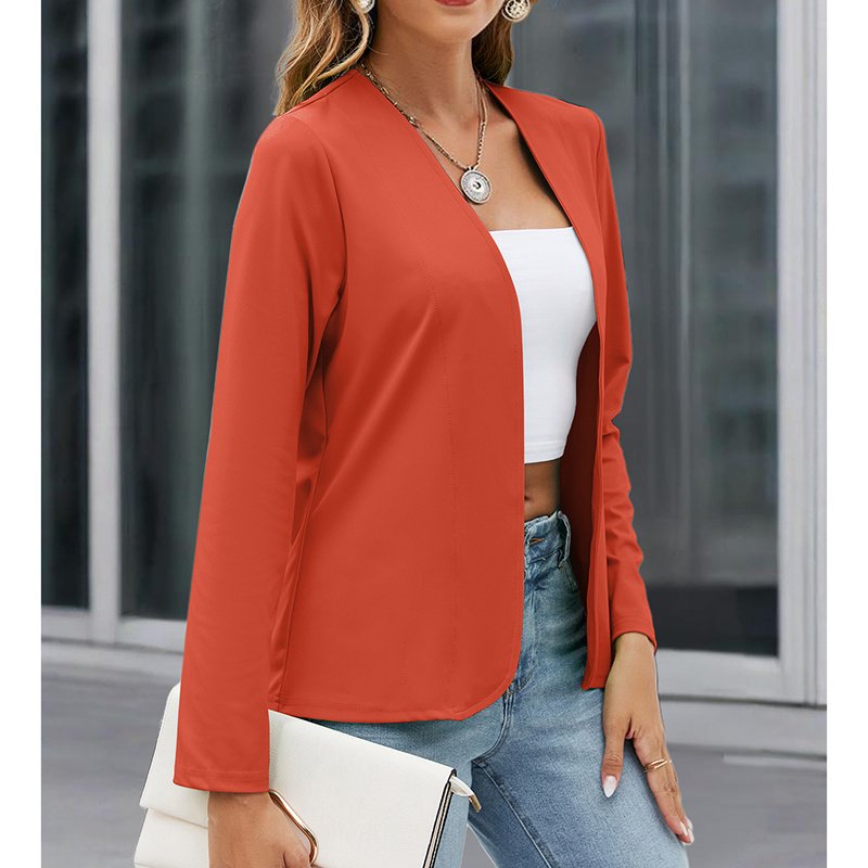 Women Plus Size Casual Blazer Open Front Long Sleeve Work Office Cardigan Jackets - Image 8