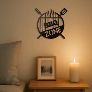 Metal Wall Sign,Vintage 3D Round Iron Word Art For Farmhouse,Country Home Decor