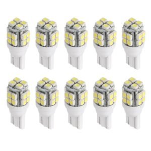 10Pcs 12V T10 LED Light Bulb Wedge Base Interior Dome Map LED Lights