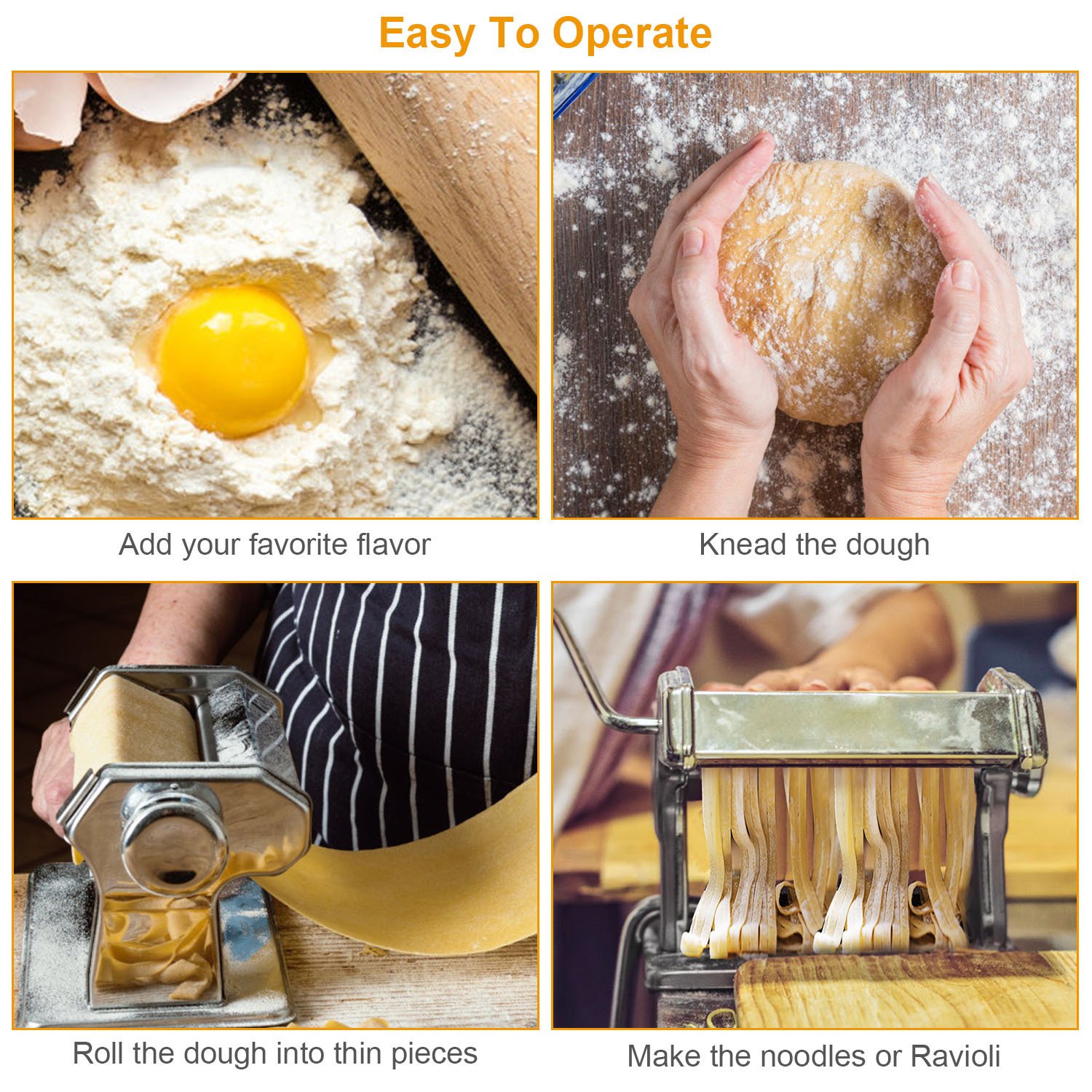 1Pc Pasta Maker Roller Machine Fettuccine Noodle Maker 9 Thickness Settings Stainless Steel - Image 4