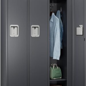 15 Doors Metal Lockers For Employees For Offices School Gyms Home,Assembly Required,Dark Gray