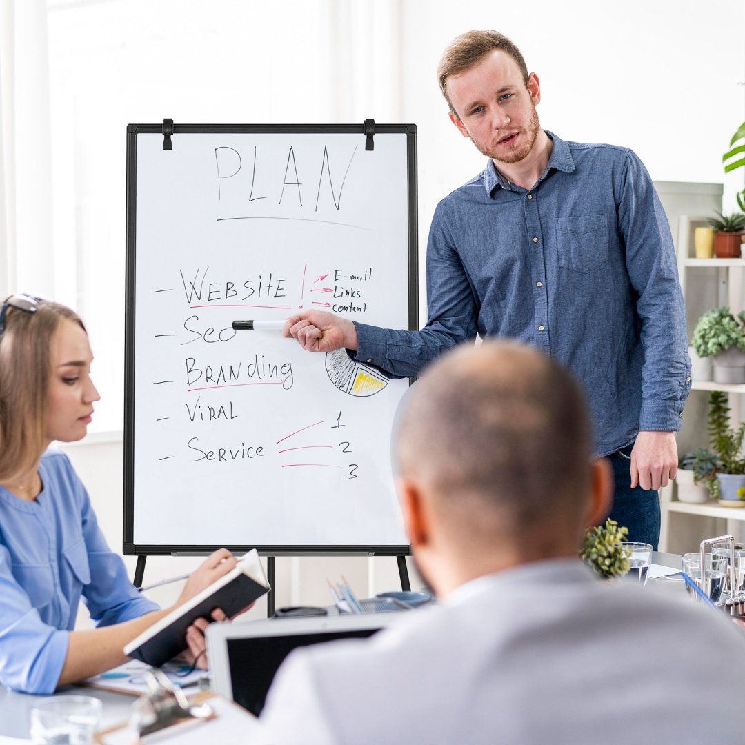 36x24 Magnetic Portable Whiteboard With Adjustable Tripod Easel For School, Home Office - Image 2