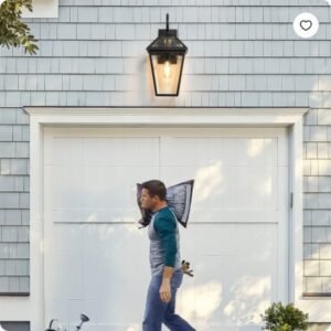 211 Pack Outdoor Wall Lantern Light   Modern Black Metal & Clear Glass Sconce For Porch, Patio, And Garden Lighting Bulb Not Included