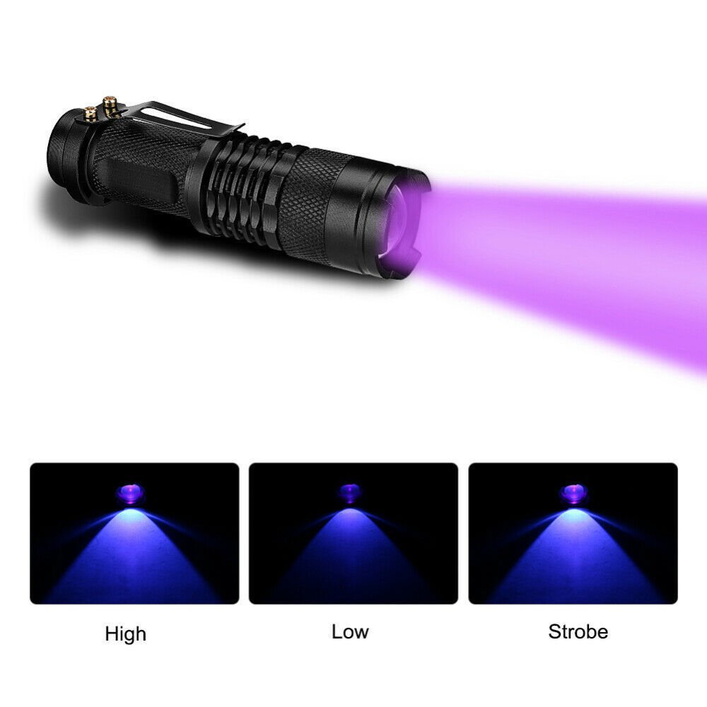 UV Ultra Violet Flashlight Handheld Blacklight Small Flashlight 395nm Mini Light Inspection Lamp Pen Torch Detector For Dog Pet Urine Stains, Bed Bugs And Scorpions - Image 10
