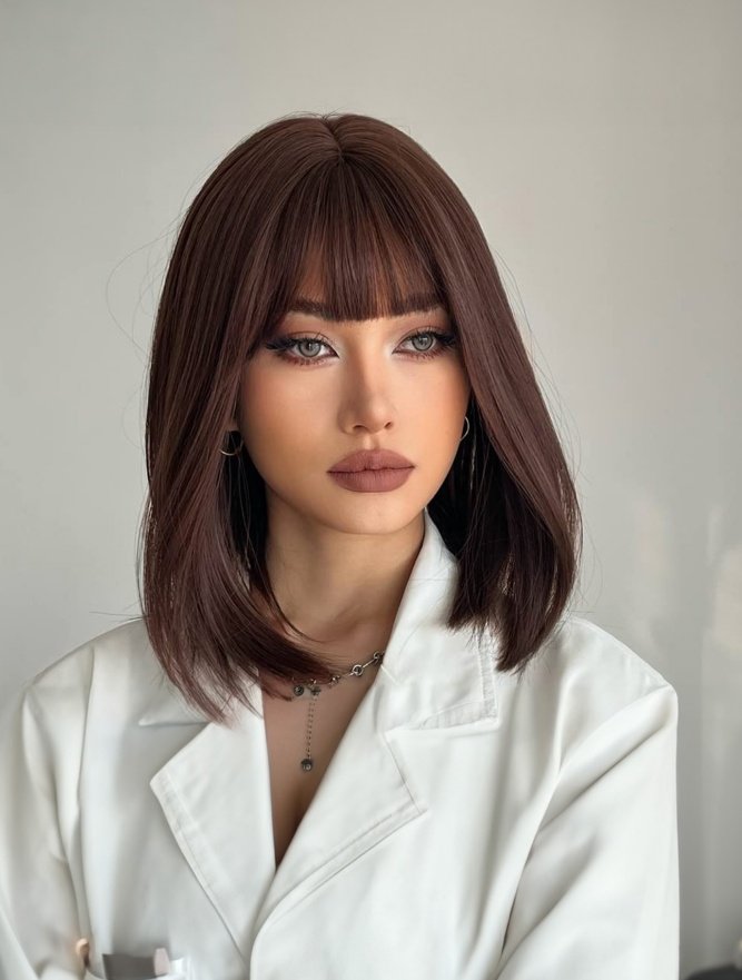 Natural Black Bob Wig