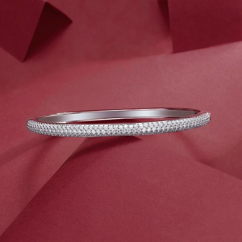 Cubic Zirconia Bangle Bracelet - Image 3